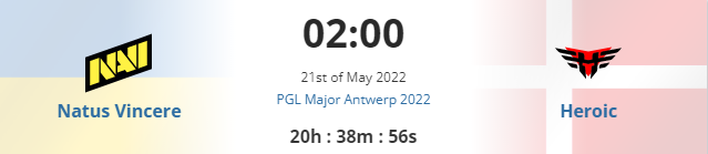 Navi Vs Heroic PGL安特卫普MAJOR 2022赛程表一览:冠军赛阶段首日总结&今日看点